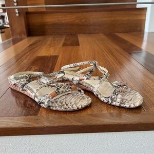 Alexandre Birman Stylish Snake Print Sandals